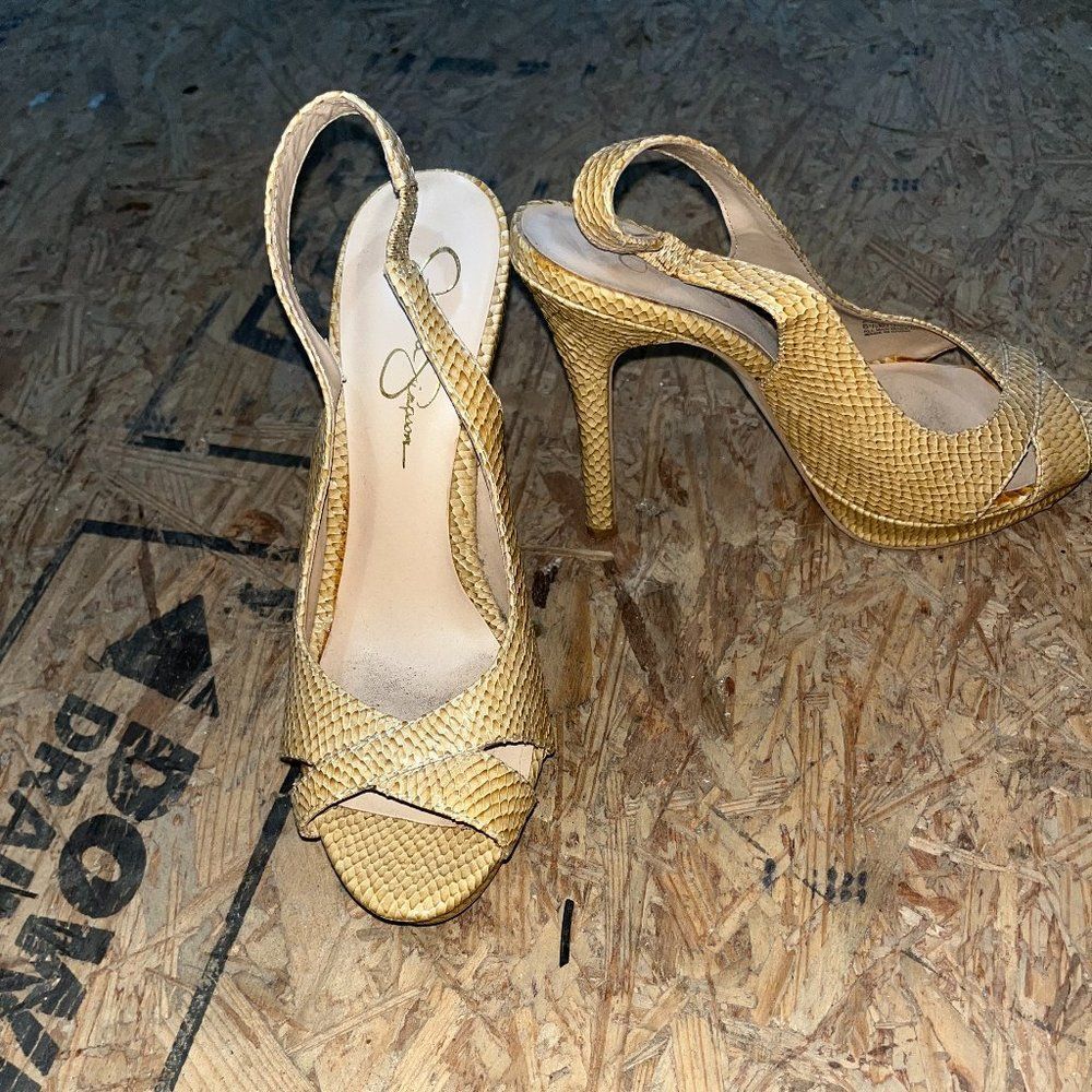 Jessica Simpson Nude Slingback heels 6.5